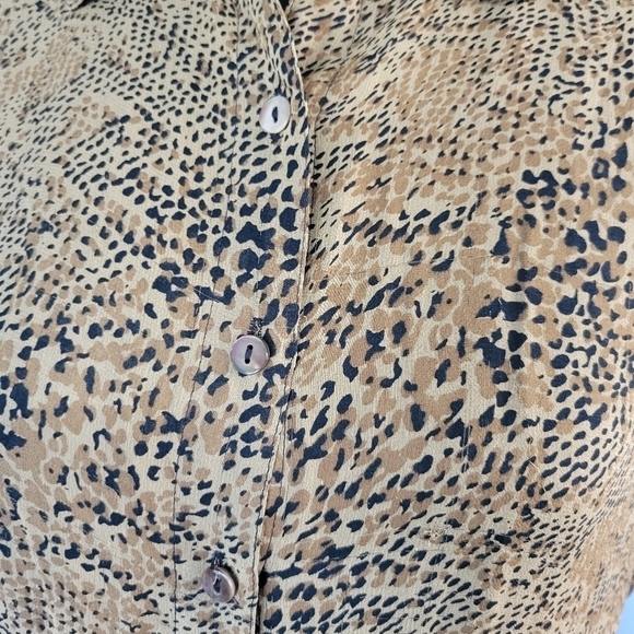 Vntg Robbie Bee Silk Animal Print Maxi Dress Size 8 - Picture 4 of 11